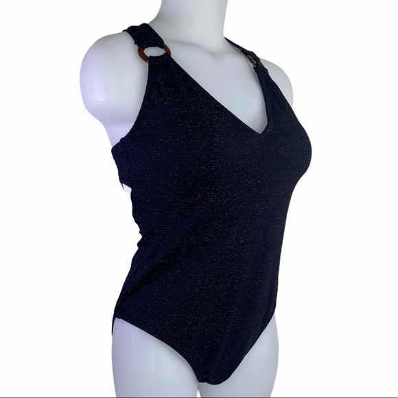 JESSICA Simpson Black Shimmering 1 Piece Swimsuit - Picture 7 of 16